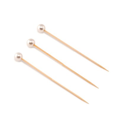C/100 STECCHI BAMBOO PERLA NAT 9 cm