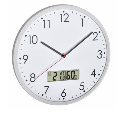 OROLOGIO PARETE BCO Ø30,2 cm C/TERMO+IGROMETRO