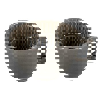 TAZZA CAFFE' 10cl.S/P.SEGMENTO GRIGIA