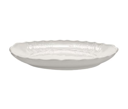 PIATTO OVALE 44 BAROCCO BIANCO