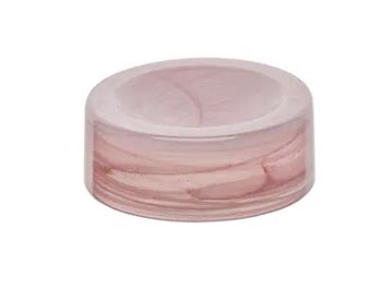 PIATTINO SALSA VETRO ALAB.ROSA HOLLOW
