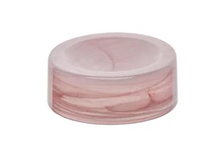 PIATTINO SALSA VETRO ALAB.ROSA HOLLOW