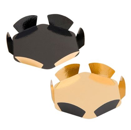 BOX 200 PIROTTINI CARTA 8cm.ORO/NERO