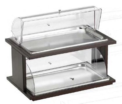 VETRINA DOPPIA BRIOCHES C/2 CUPOLA WENGE'