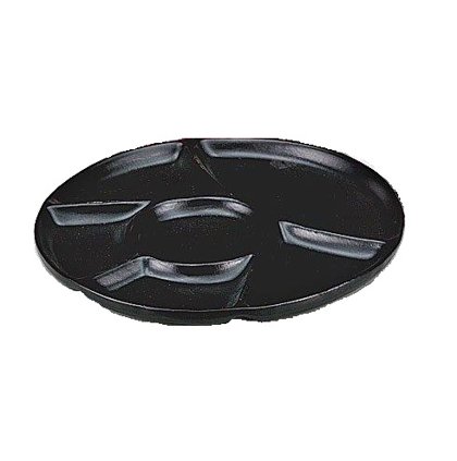 PIATTO FONDUTA NERO OPACO TONDO 2