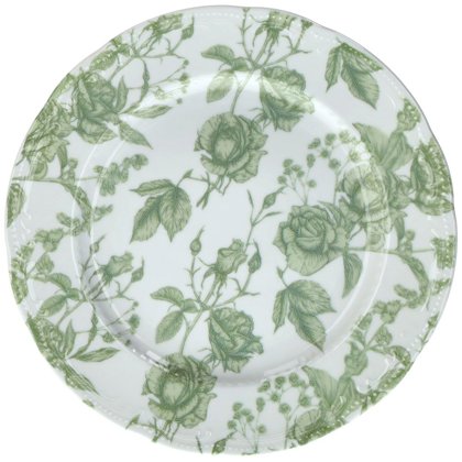 PIATTO PIANO 28 GREEN ROSES V.VIENNA