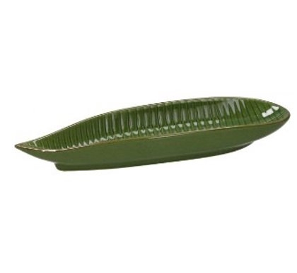 PIATTO FOGLIA 27x7 RELIEF GREEN