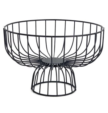 CESTA P/FRUTTA BASSA FILO 28xH9 CARBONE CALEIDO