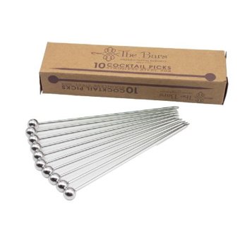 SET 10 SPILLONI COCKTAIL SFERA INOX