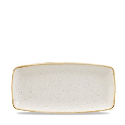 PIATTO RETTANGOLARE 30x15 BIANCO STONECAST