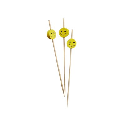 C/100 SPIEDINI BAMBOO 12cm SMILE