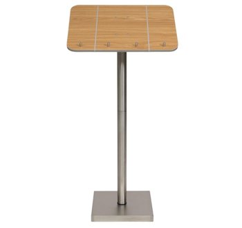 LEGGIO LEGNO C/PIANTANA INOX 114x54x37