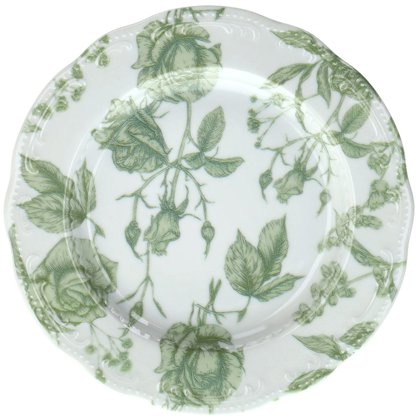 PIATTO PIANO Ø31 cm GREEN ROSES V.VIENNA