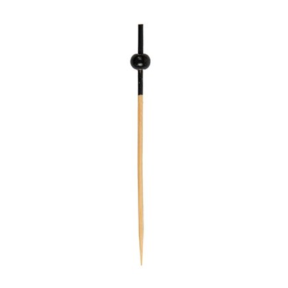 C/100 STECCHI BAMBOO PERLA NERA  9cm