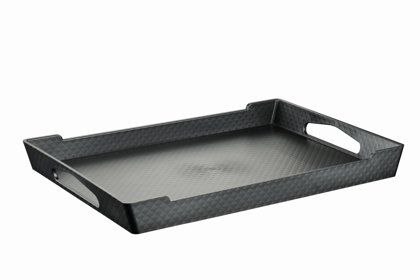 VASSOIO 51x35 DIAMANTE CAPRI col.NERO