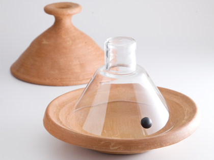 CLOCHE VETRO TAJINE CON VALVOLA 16cm.
