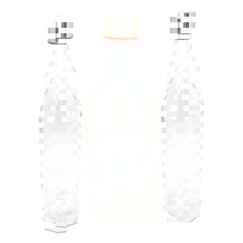 BOTTIGLIA VETRO CLARA 1lt.C/TAPPO INOX