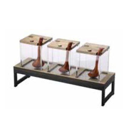 DISPENSER CEREALI TRIPLO C/SUPP. 530,5x162,5x278mm