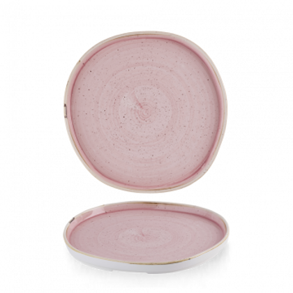 PIATTO C/BOR.21 ORGANIC ROSA STONECAST