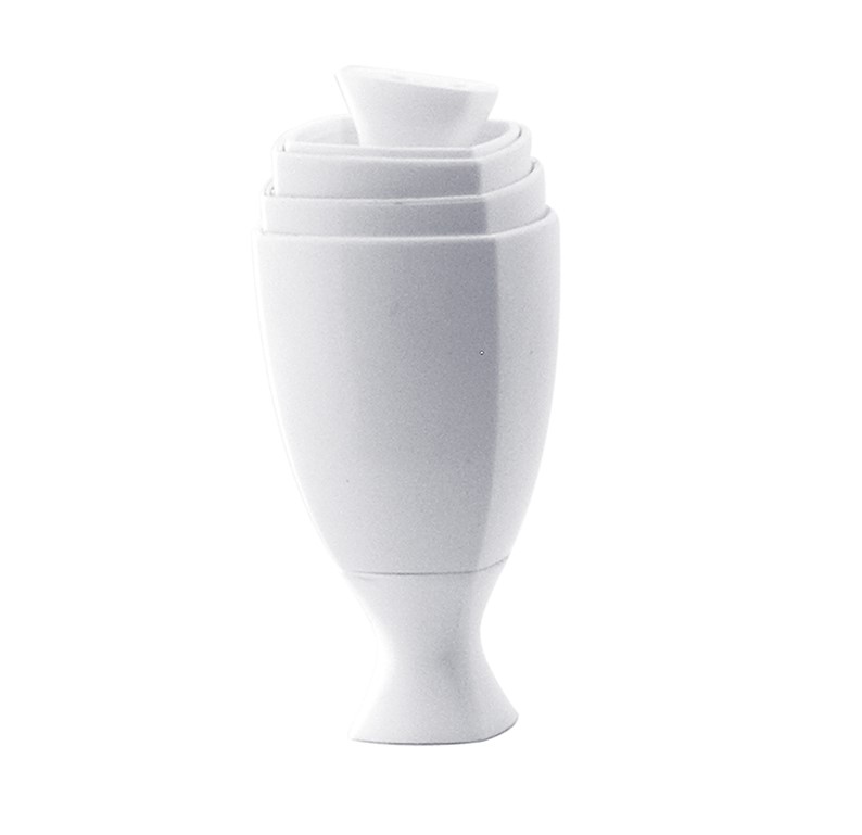 KIT 4 MISURINI + 2 CLIP POLIC. BIANCO