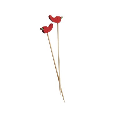 C/100 SPIEDINI BAMBOO 12cm CHILI