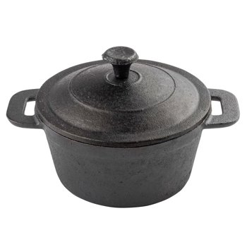 COCOTTE NERA TONDA GHISA Ø13×h9cm IND.