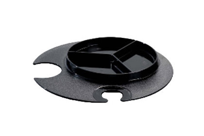 PIATTO DOPPIO USO PARTY 25cm.NERO
