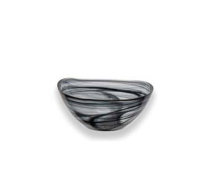 BOWL VETRO 15cm.ALABASTRO NERO TRIA
