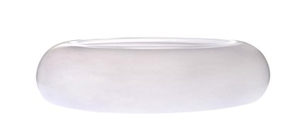 PIATTO CUSCINO 14 BIANCO VETRO CLOUD