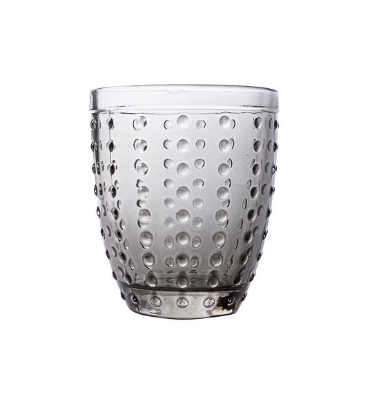BICCHIERE VETRO 32 cl GRIGIO BOLLICINE