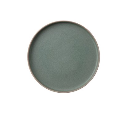 PIATTO PIANO 12,5 C/BORDO VERDE SANDIE