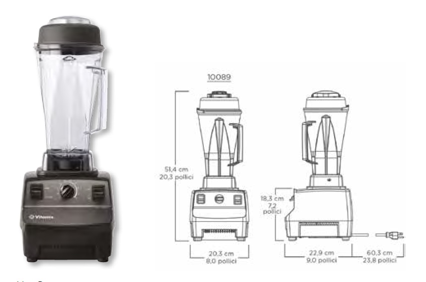 BLENDER 2ltVITAPREP 3 44000g/mVITAMIX