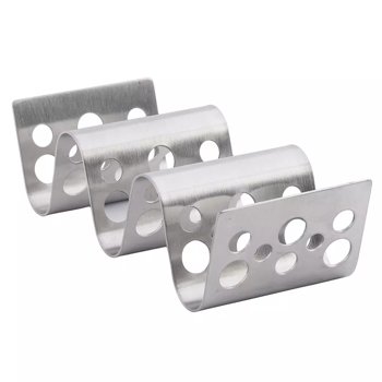 SUPPORTO PORTA TACOS FORATO 3 POSTI INOX
