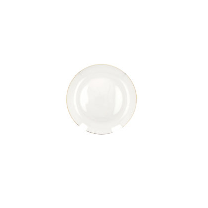 PIATTO PANE 15cm SILK BIANCO BORDO ORO