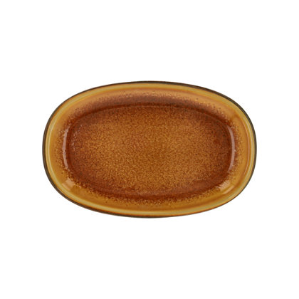 PIATTO OVALE 30x20 AZETA PETRA MUSTARD