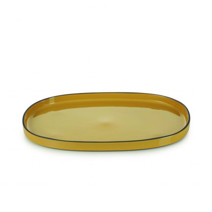 PIATTO OVALE 36x22 CURCUMA CARACTERE