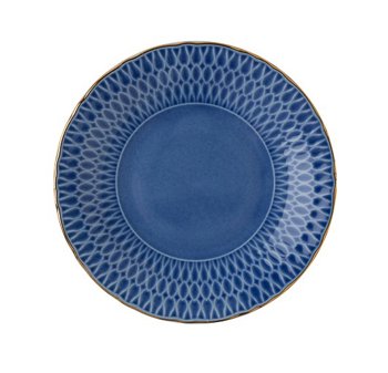 PIATTO PANE 16 BLU F/ORO CONTESSA