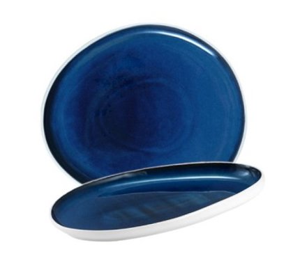 PIATTO GOCCIA 33x18 ABYSSOS BCO/BLU