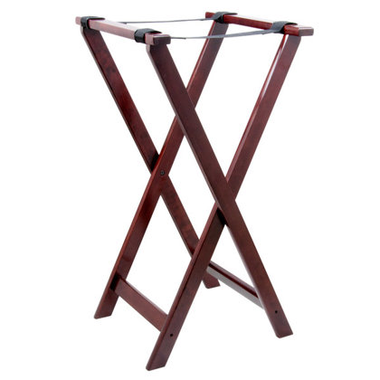 PORTA VASSOIO LEGNO MOGANO 42x42x81,5h
