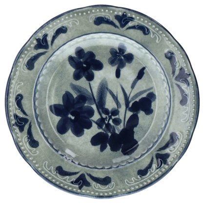 PIATTO PANE 16 GRAY FLOWERS V.VIENNA C
