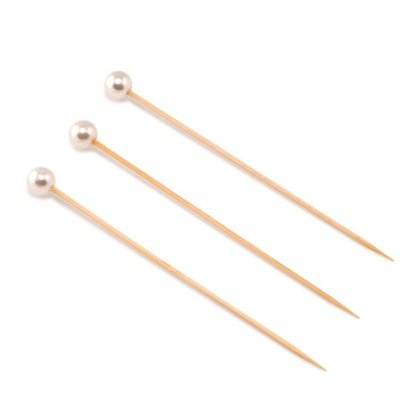 C/100 STECCHI BAMBOO PERLA NAT 12 cm