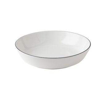 PIATTO FONDO 21 C/BORDO IMP.FILO NERO