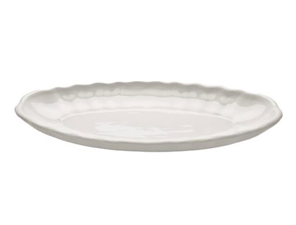 PIATTO OVALE 65×25 BAROCCO BIANCO