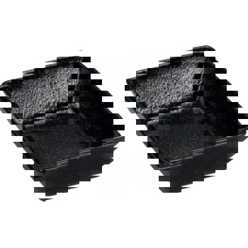 PIATTINO QUADRO FINGER 6x6 RUPIS NERO