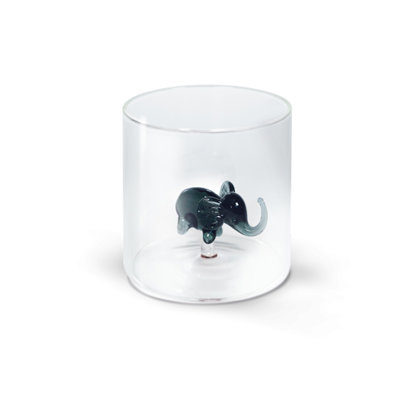 BICCHIERE 250cc.VETRO DEC.ELEFANTE