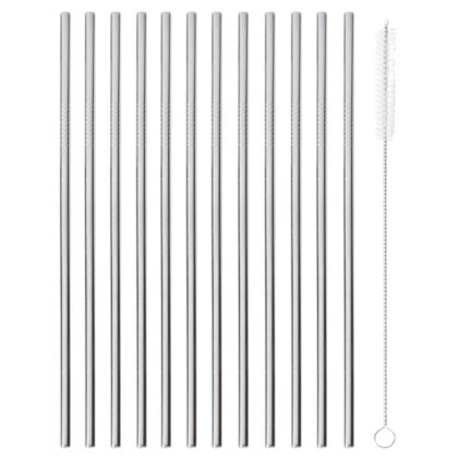 C/12 CANNUCCE INOX 6mmL21,5cm.DRITTE