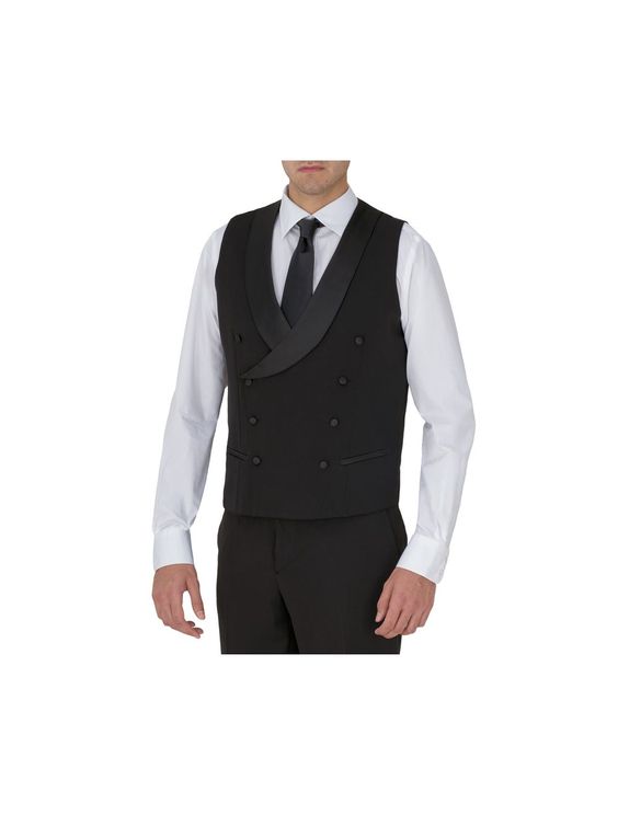 GILET UOMO RASCHEL DOPPIO PETTO   NERO