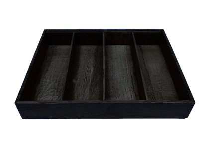 PORTAPOSATE 4 SCOMPARTI LEGNO NERO GN 1/1