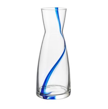 CARAFFA VETRO STRIA BLU 1lt.VBR