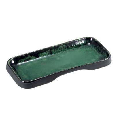 PIATTO RETT.25x12,5 DEIMOS NERO/VERDE